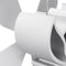 4 Blade Heat Powered Wood Stove Fan White For Wood Burner Fireplace Eco Fan