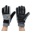 Thickening Warm Leather Gloves Touch Screen For Motorcycle Cycling Skiing Skateboard Men