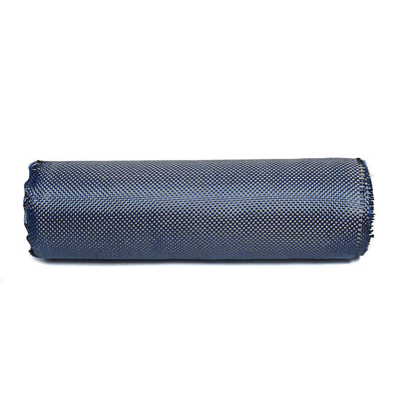 1m 3K 200g Blue Carbon Fiber Hybrid Fabric Cloth Plain Weave Cloth High Strength for Building Bridge Construction Repair