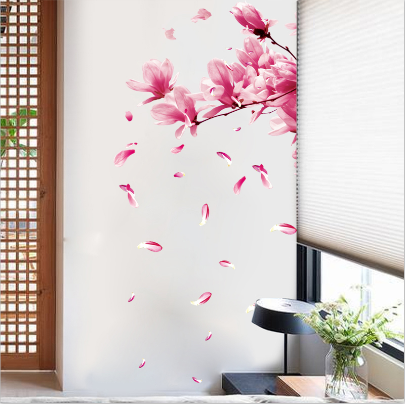 Miico FX64039 Peach Flower Home Decorative Sticker Wall Sticker DIY Sticker