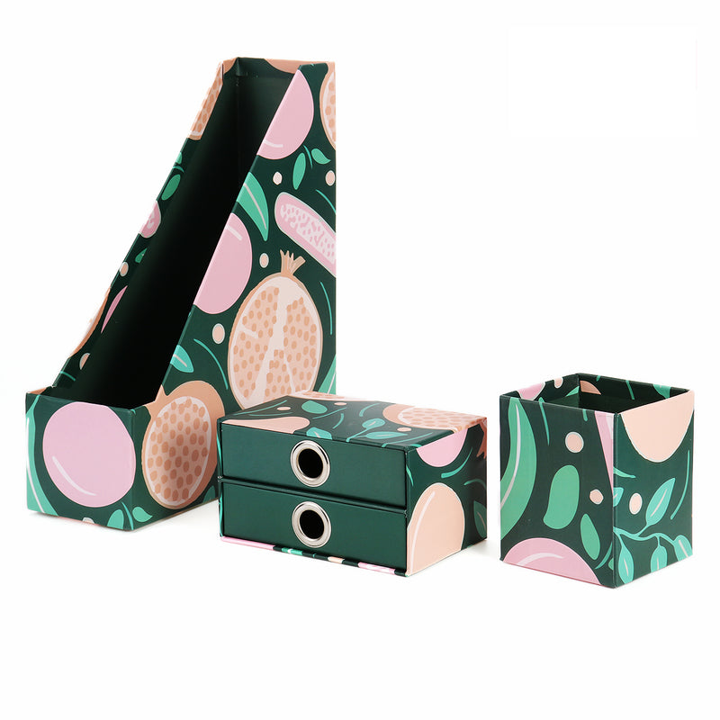 MINISO 3 Pcs/set Desktop Document Organizer Files Holder Pen Pencil Stationery Storage Box Home Office School Supplies