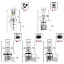 NovSight A500-N30S 55W Car LED Headlights Bulbs H4 H7 H11 9005 9006 H1 H3 Fog Lamps 10000LM 6000K 2PCS