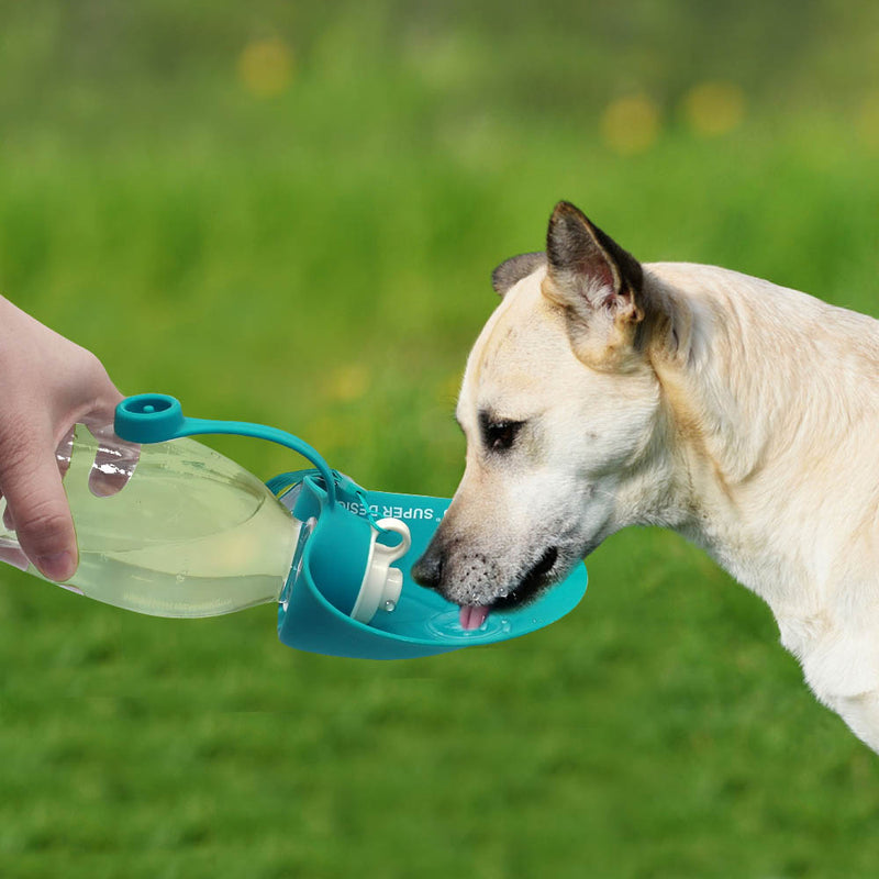 650ml Sport Portable Leaf Pet Dog Water Bottle Expandable Silicone Travel Dog Bottles Bowl For Puppy Cat