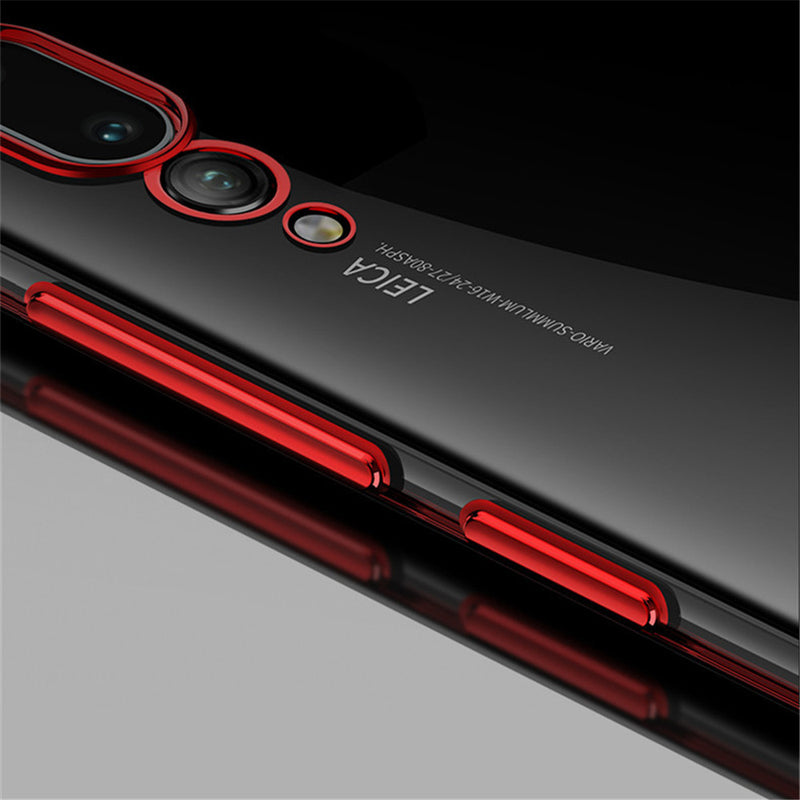 Bakeey Plating Shockproof Ultra Thin Soft TPU Back Cover Protective Case for Huawei P20 Pro