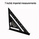 7/12 Inch Aluminum Square Triangle Ruler Protractor Miter Framing Measuring