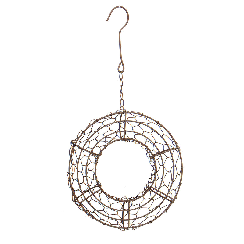 Gardening Round Iron Hanging Planter Pot Flower Pot Wire Wreath For Succulent Plant Decorations