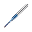 Drillpro 10pcs 1.1-1.5mm Blue NACO Coated PCB Bits Carbide Engraving Milling Cutter For CNC Tool Rotary Burrs