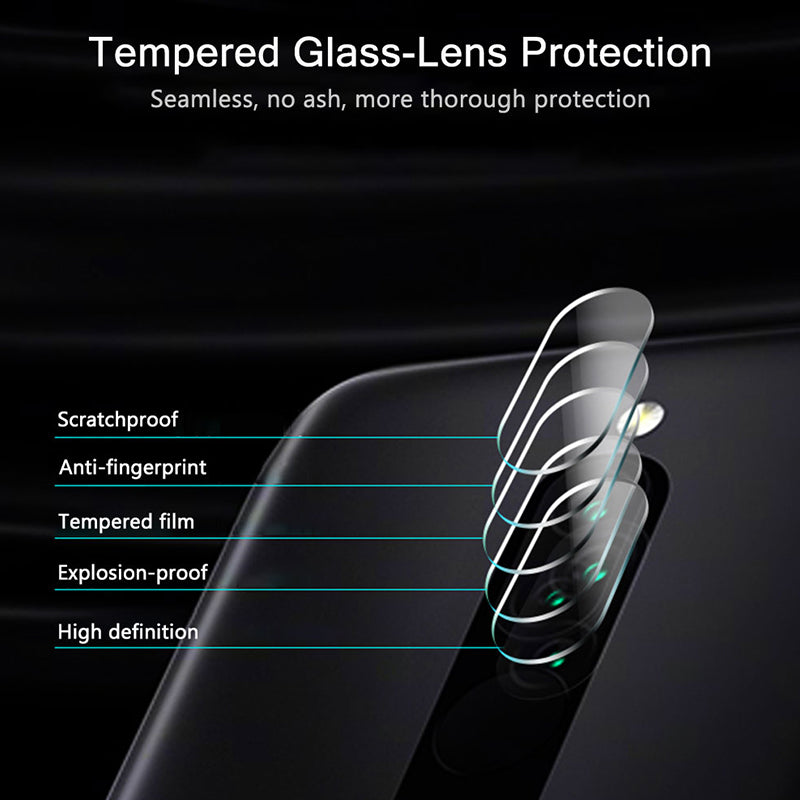 For Xiaomi Redmi 8 Bakeey Anti-Explosion Tempered Glass Screen Protector + Bakeey 2PCS Anti-Scratch Phone Lens Protector