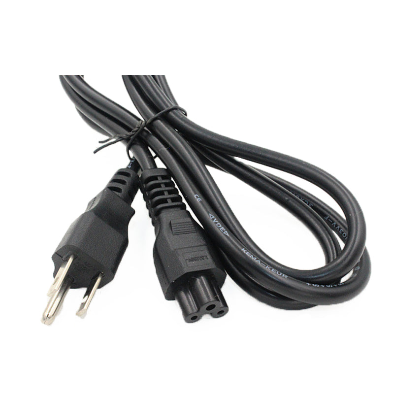 1.5m AC US Plum Blossom Tail Plug Power Supply Adapter Cord Cable PVC Power Adapter Connector Line for Laptop