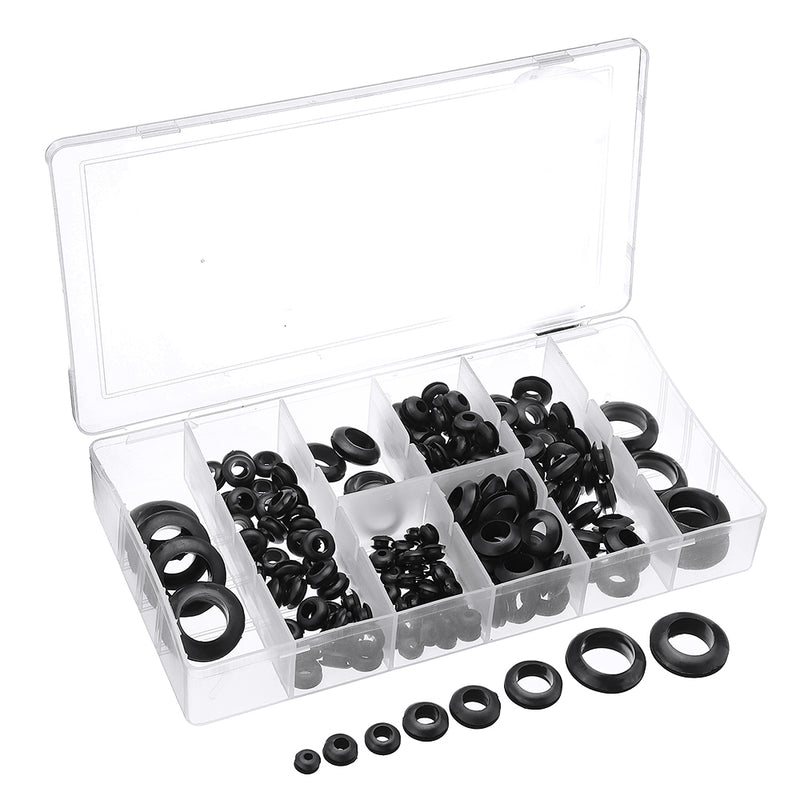 Suleve MXRW5 180Pcs Rubber O Ring Washer Grommets Ring Anti-slip Gasket Seal Assortment Set