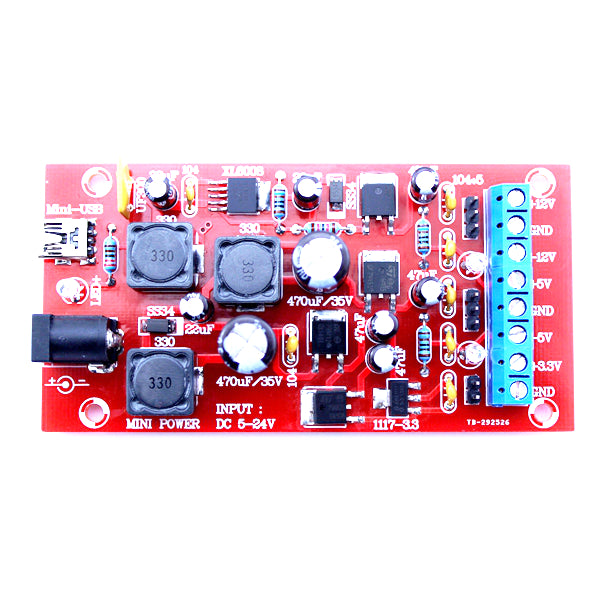 Original Hiland DIY USB Boost Single Turn Dual Power Linear Regulator Multiple Output Power Module Kit