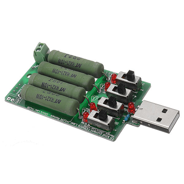 JUWEI 10W 4 Switch USB Aging Discharge Loader 15 Kinds Current Test Load Support QC2.0 QC3.0