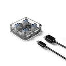 USB 3.0 5Gbps USB Hub 4 Ports High Speed USB Splitter with Power Charging Interface