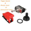 Excellway 12V Heavy Duty Toggle Switch Flick ON/OFF Light Switch Spst With Waterproof Missile Cover