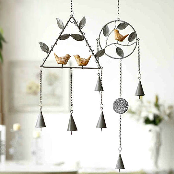 Honana DX-203 Creative Bird Handmade Metal Bells Campanula Home Decor Ornaments Iron Pendant