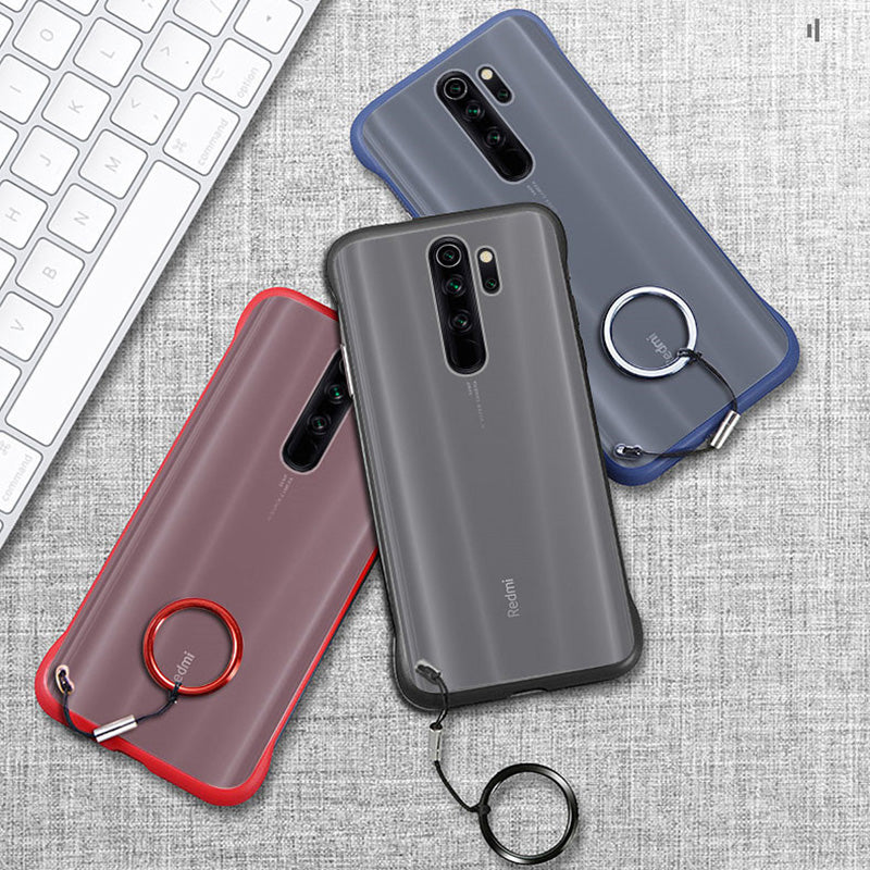 Bakeey Frameless Ultra Thin Matte with finger ring Hard PC Protective Case for Xiaomi Redmi Note 8 Pro