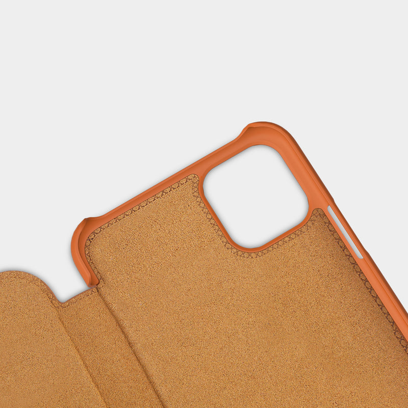 NILLKIN Flip Shockproof Card Slots Holder Full Cover PU Leather PC Protective Case for iPhone 11 6.1 inch