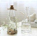 Clear Glass Vase With Wooden Bottle Cap Cutting Vase Flower Arrangement Home Decor Ornaments