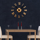 DIY 3D Large Number Mirror Wall Clock Sticker Decor for Home Office Kids Room