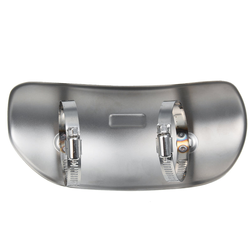 Exhaust Muffler Pipe Heat Shield Protector Cover Heel Guard Stainless Steel Universal