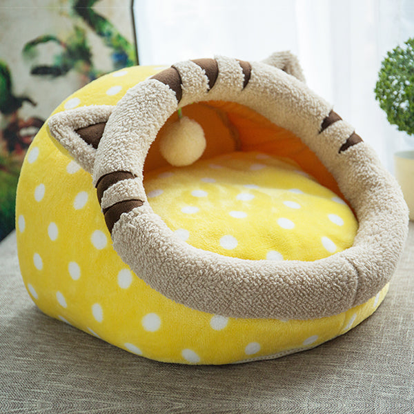Cute Animal Design Comfortable Indoor House Bed Pet Dog Cat Nest Pad Soft Fleece Bed