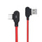 1M 90 Degree 2.4A Breathing Light Type C Fast Charging Data Cable For Smartphone Tablet