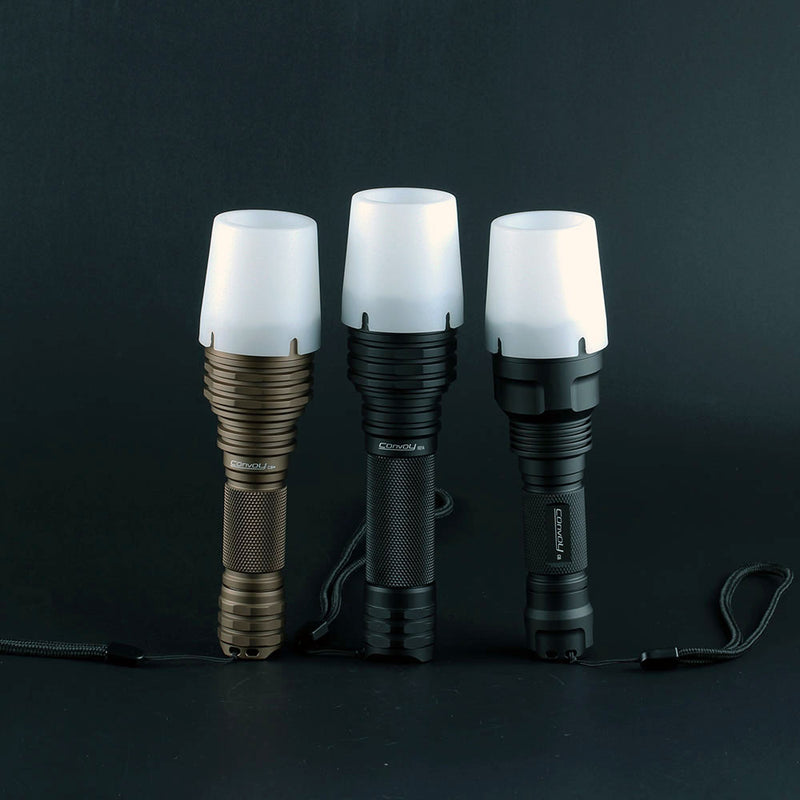 1PC Convoy White Silicone Luminous Diffuser Light Cover For Convoy C8/C8+/M21A Flashlight Soft Light Shade Lamp Cover