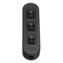 AC250V 6A Double Triple Button Control Rocker Shape Light Switch for Bedside Table Lamp