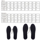 Black Electric Heated Shoe Insole Warm Foot Heater Breathable Deodorant