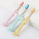 3PCS Children's Toothbrush Cartoon Rabbit Antiskid Handle Soft Hair Tooth Protection Baby Toothbrush