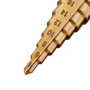 Drillpro 4pcs 4-12/20/32mm HSS Titanium Step Cone Drill Bit with Automatic Center Pin Punch