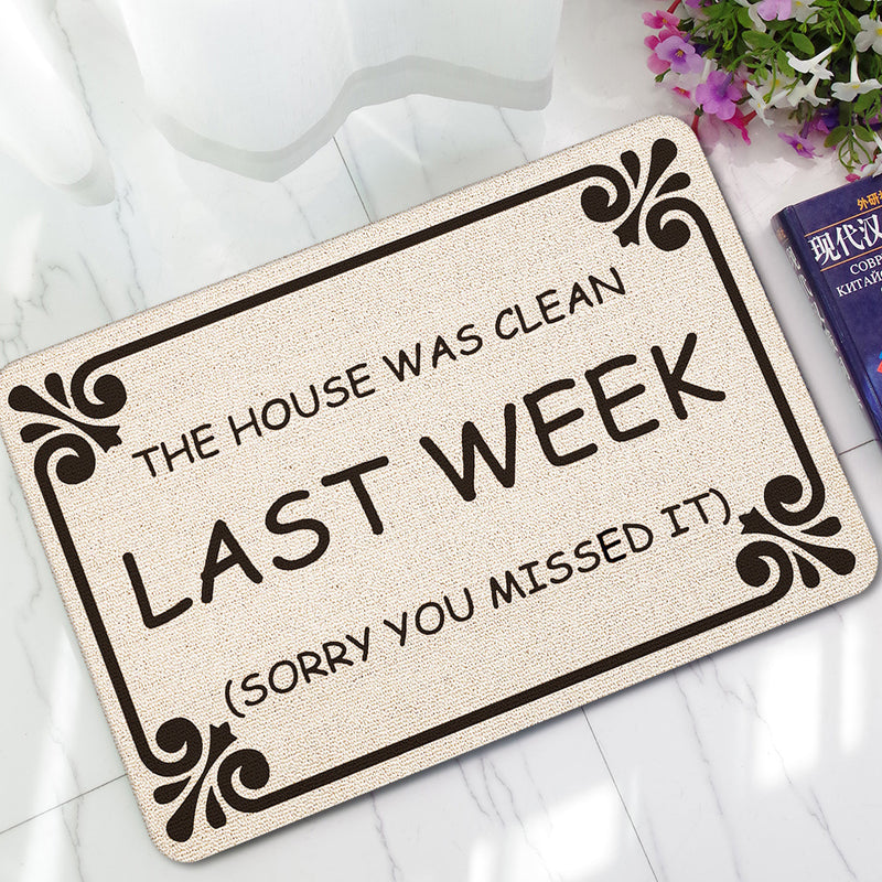 KCASA KC-M5 40x60cm Creative Letter Mat Entrance Door Mats Trap Printed Non-slip Floor Carpet