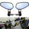7/8inch 22mm Universal Motorcycle Aluminum Rear View Side Mirrors Handlebar End Red