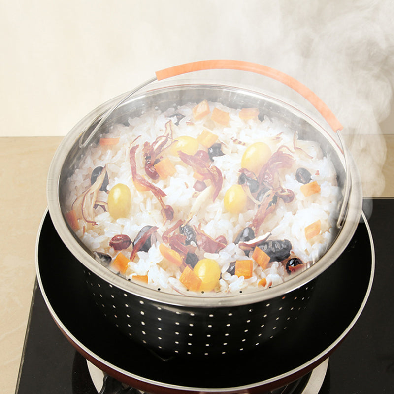 304 Stainless Steel Steam Steamer with Handle For Instant Pot Rice Pressure Cooker