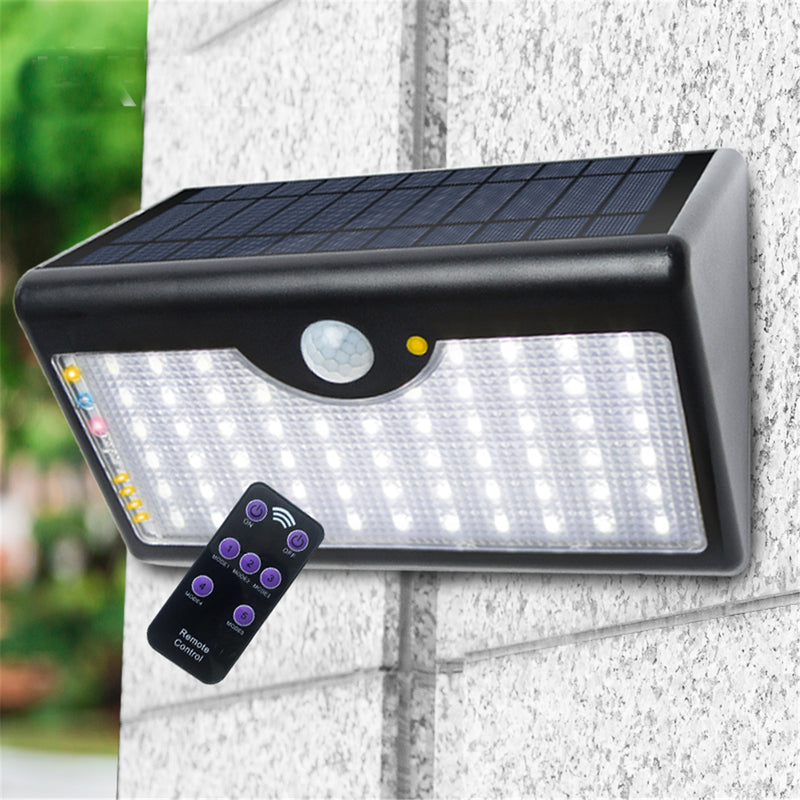 LED Solar Power PIR Motion Sensor Wall Light Outdoor Garden Lamp Remote Control Solar Light