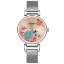 CURREN 9053 Ultrathin Casual Style Women Wristwatch Mesh Steel Band Quartz Watch