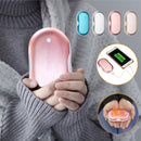 5200mAh Portable Macarons Hand Pocket Warmer Double-Sided PTC Ceramic Heating Aluminum Alloy Mobile Power Bank Supply External Battery Charger