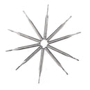 Drillpro 10pcs 3.175mm Shank End Mill 0.8-2mm Diameter Two Flutes CNC Milling Cutter