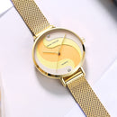 MINI FOCUS MF0291L Fashion Simple Diamond Waterproof Milanese Mesh Strap Women Watch Quartz Watch