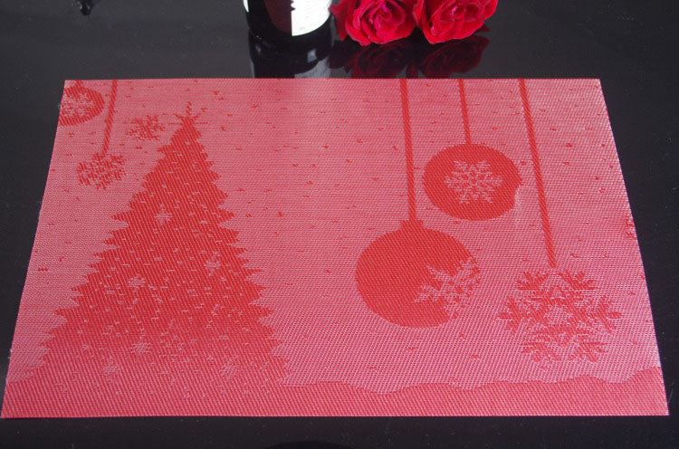 Placemat Fashion Pvc Dining Table Mat Christmas Disc Pads Bowl Pad Coasters Waterproof Table C