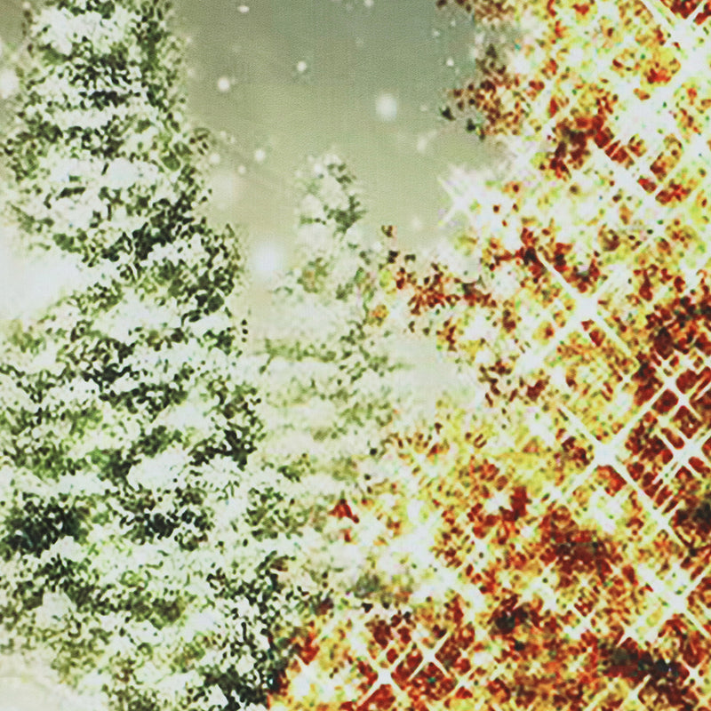 1.8M Christmas Waterproof Bathroom Shower Curtain Gold Xmas Tree Decor 12 Hook