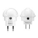 ARILUX 360 Degree Rotation Smart Light Sensor LED Plug-in Wall Night Lamp for Bedroom