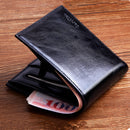 CarrKen Men's Vintage Two Fold Wallet PU Leather Credit ID Cards Holder Coin Purse