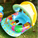Baby Kids Float Seat Inflatable Boat Swimming Ring Fun Swimming Pool with Sunshade