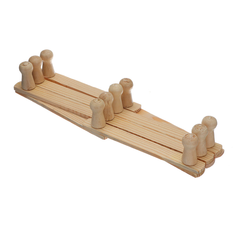 Wooden Hanger Rack Clothes Coat Wall Mounted Hanging Hat Towel Hook Retractable