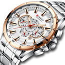 CURREN 8363 Chronograph Waterproof Men Wrist Watch Luminous Display Quartz Watch