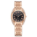 High-end Ladies Roman Numerals Quartz Watch Fashion Casual Steel Belt Women Watch