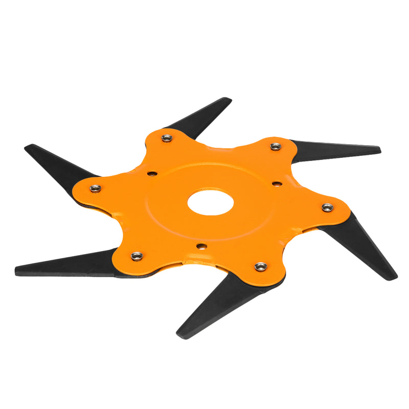 Upgrade Orange 6 Steel Blades Razor 65Mn Lawn Mower Eater Trimmer Head Grass Brush Cutter