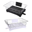 Large Stainless Steel Shelf Kitchen Storage Rack Dish Draining Tray Cutlery Holder