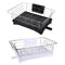 Large Stainless Steel Shelf Kitchen Storage Rack Dish Draining Tray Cutlery Holder